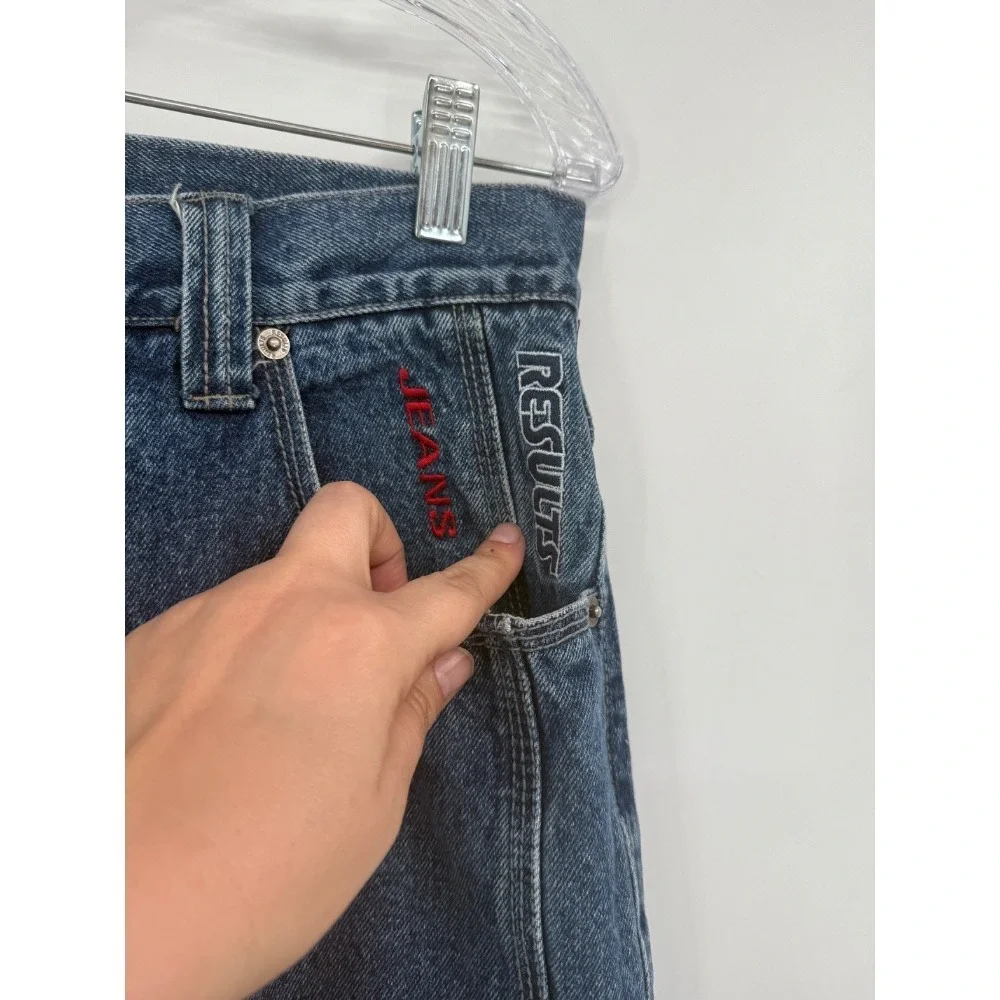 Vintage Results Jeans Men's Sz 31 Blue Denim Skate‎ 90s Y2K Baggy Carpenter